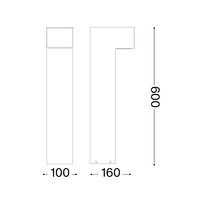 Ideal Lux - Buitenlamp SIRIO 2xGX53/9W/230V 60 cm IP65 bruin