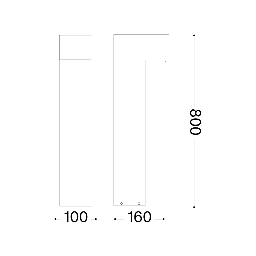 Ideal Lux - Buitenlamp SIRIO 2xGX53/9W/230V 80 cm IP65 bruin