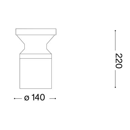 Ideal Lux - Buitenlamp TORRE 1xE27/15W/230V 22 cm IP65 bruin