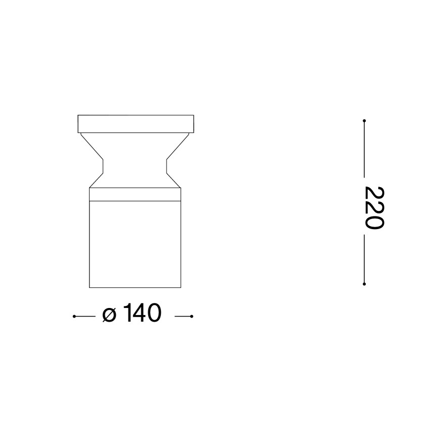 Ideal Lux - Buitenlamp TORRE 1xE27/15W/230V 22 cm IP65 bruin