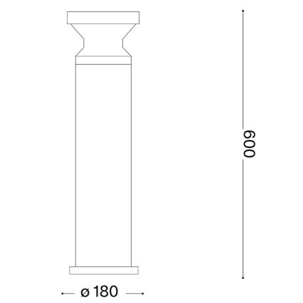 Ideal Lux - Buitenlamp TORRE 1xE27/15W/230V 60 cm IP65 bruin