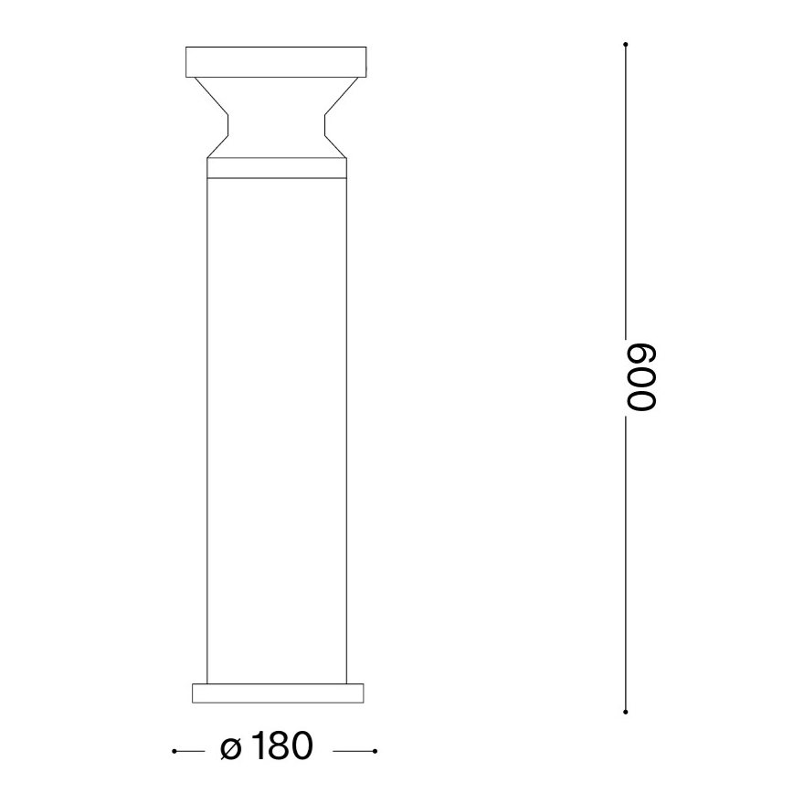 Ideal Lux - Buitenlamp TORRE 1xE27/15W/230V 60 cm IP65 bruin