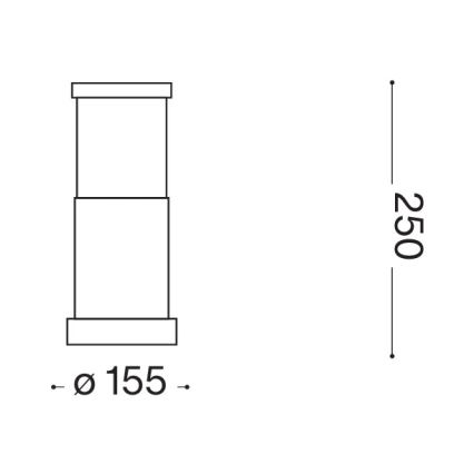 Ideal Lux - Buitenlamp TRONCO 1xE27/42W/230V 25 cm IP65 bruin