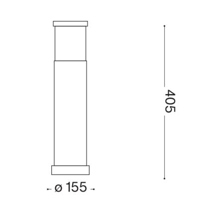 Ideal Lux - Buitenlamp TRONCO 1xE27/42W/230V 40 cm IP65 bruin