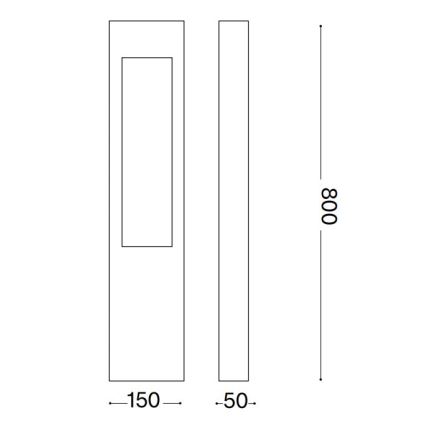 Ideal Lux - Buitenlamp VEGA 1xG9/15W/230V 80 cm IP44 bruin