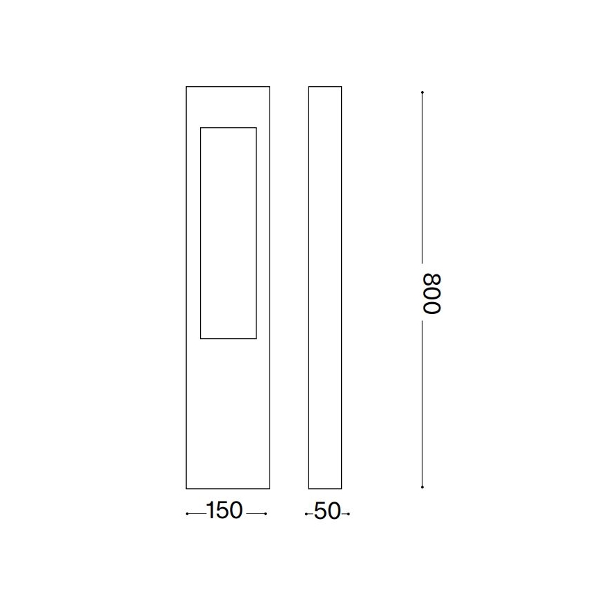 Ideal Lux - Buitenlamp VEGA 1xG9/15W/230V 80 cm IP44 bruin