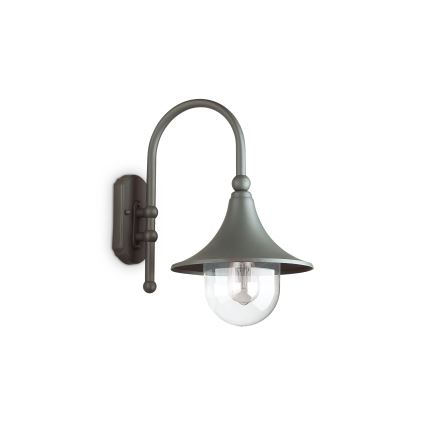 Ideal Lux - Buitenmuurlamp CIMA 1xE27/52W/230V IP43 antraciet