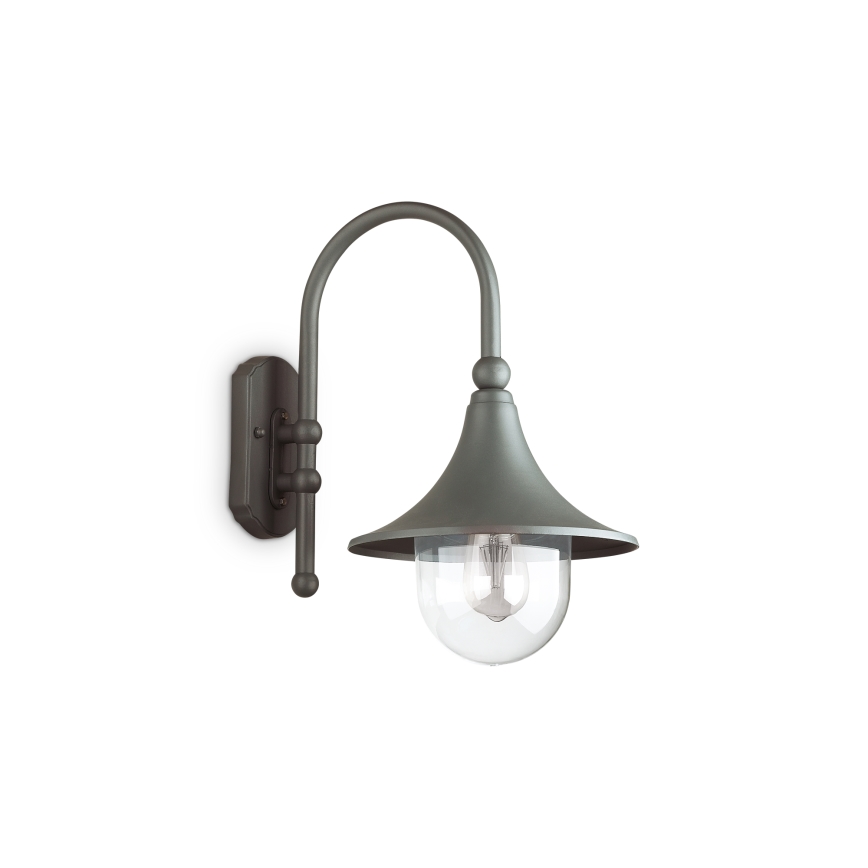 Ideal Lux - Buitenmuurlamp CIMA 1xE27/52W/230V IP43 antraciet