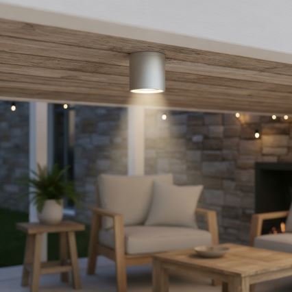 Ideal Lux - Buitenspot GUN 1xGU10/28W/230V Ø 11 cm IP55 grijs