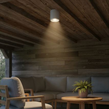 Ideal Lux - Buitenspot GUN 1xGU10/28W/230V Ø 11 cm IP55 grijs