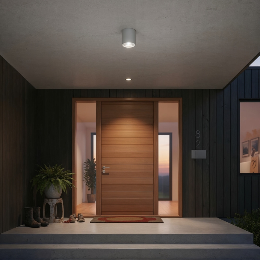 Ideal Lux - Buitenspot GUN 1xGU10/28W/230V Ø 11 cm IP55 grijs