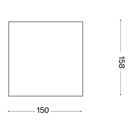 Ideal Lux - Buitenspot TECHO 1xGU10/20W/230V 15x15 cm IP54 bruin