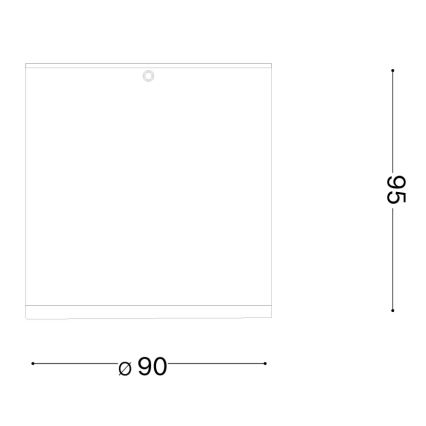 Ideal Lux - Buitenspot TECHO 1xGU10/20W/230V Ø 9 cm IP54 bruin
