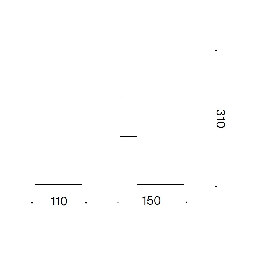 Ideal Lux - Buitenwandlamp GUN 1xE27/60W/230V, 31 cm, IP54, bruin