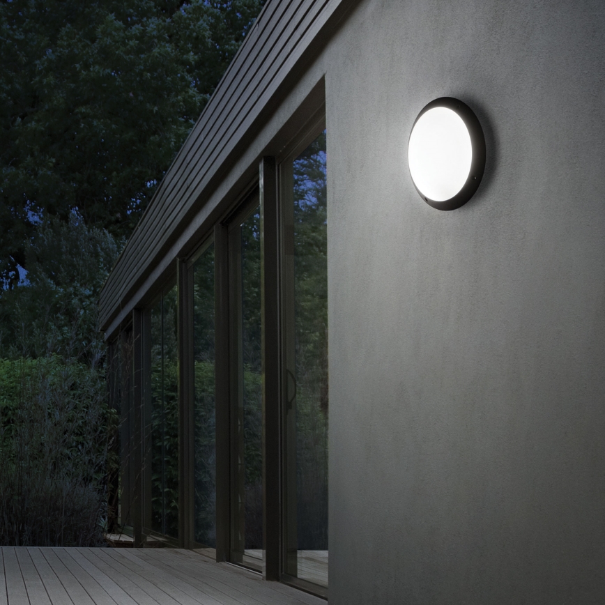 Ideal Lux - Buitenwandlamp POLAR 1xE27/23W/230V IP66 zwart