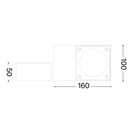 Ideal Lux - Buitenwandlamp SIRIO 1xGX53/9W/230V IP65 antraciet