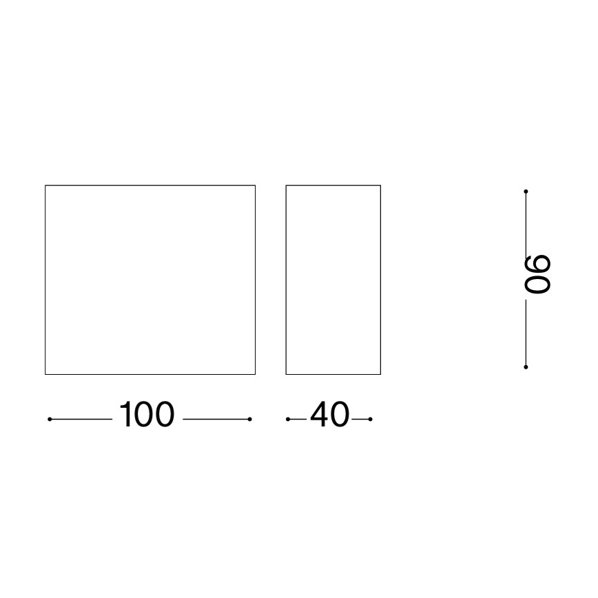 Ideal Lux - Buitenwandlamp TETRIS 1xG9/15W/230V IP44 bruin