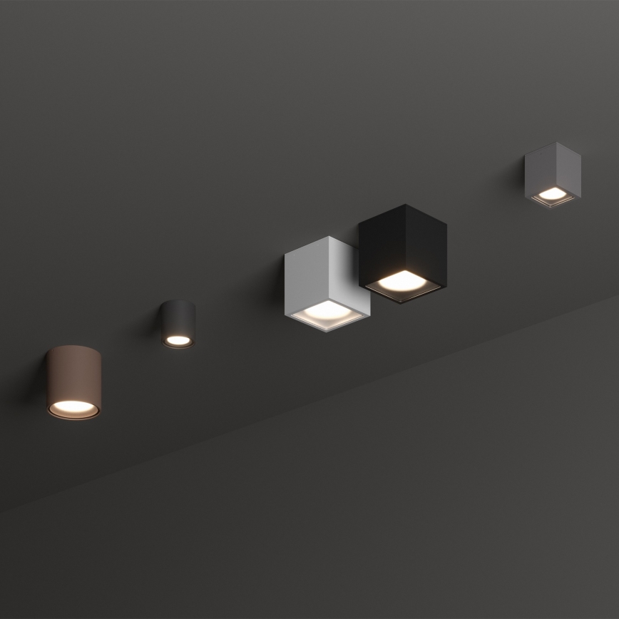 Ideal Lux - Buitenwandspot TECHO 1xGU10/20W/230V 9x9 cm IP54 bruin