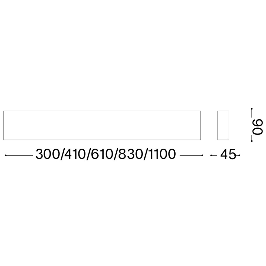 Ideal Lux - LED-wandlamp DELTA LED LED/14W/230V 3000K 41 cm CRI 90 beton