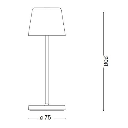 Ideal Lux - LED Dimbaar aanraken buitenshuis tafellamp CUTE LED/2,5W/3,7V USB 2200-2700K IP65 wit