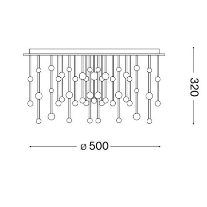 Ideal Lux - Dimbare LED bevestigde hanglamp ARMONY LED/48W/230V CRI 90 diameter 50 cm wit