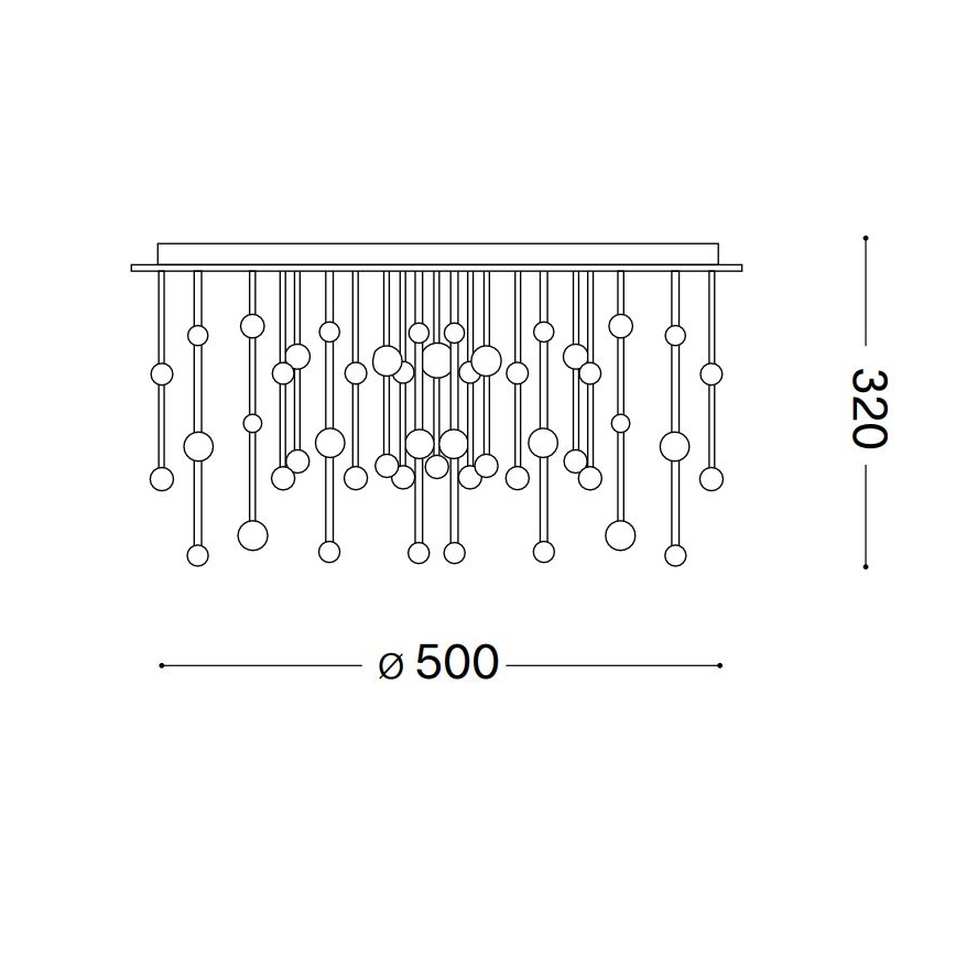 Ideal Lux - Dimbare LED bevestigde hanglamp ARMONY LED/48W/230V CRI 90 diameter 50 cm wit