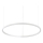 Ideal Lux - Dimbare LED hanglamp aan een koord ORACLE SLIM LED/39W/230V 3000K diameter 70 cm wit