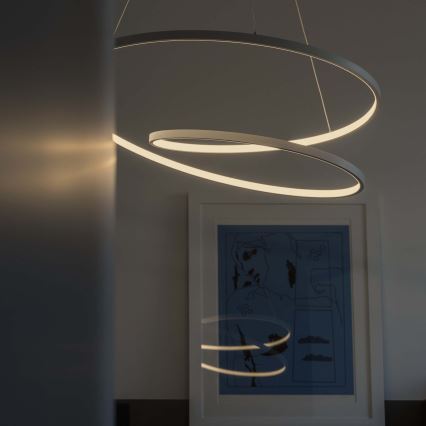 Ideal Lux - Dimbare LED-hanglamp aan kabel OZ LED/55W/230V Ø 80 cm CRI 90 wit