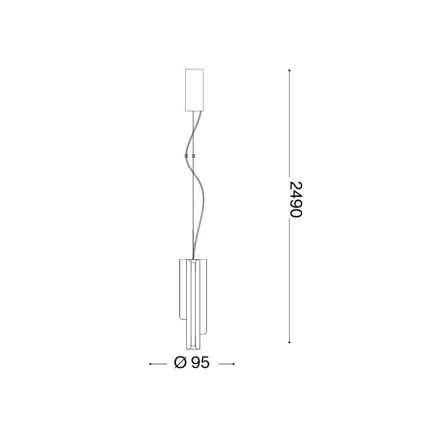 Ideal Lux - LED-dimbare hanglamp aan kabel DORICA 3xLED/9W/230V CRI 90 Ø 9,5 cm messing