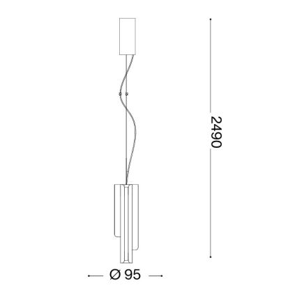Ideal Lux - DORICA LED dimbare pendellamp aan kabel 3xLED/9W/230V CRI 90 Ø 9,5 cm wit