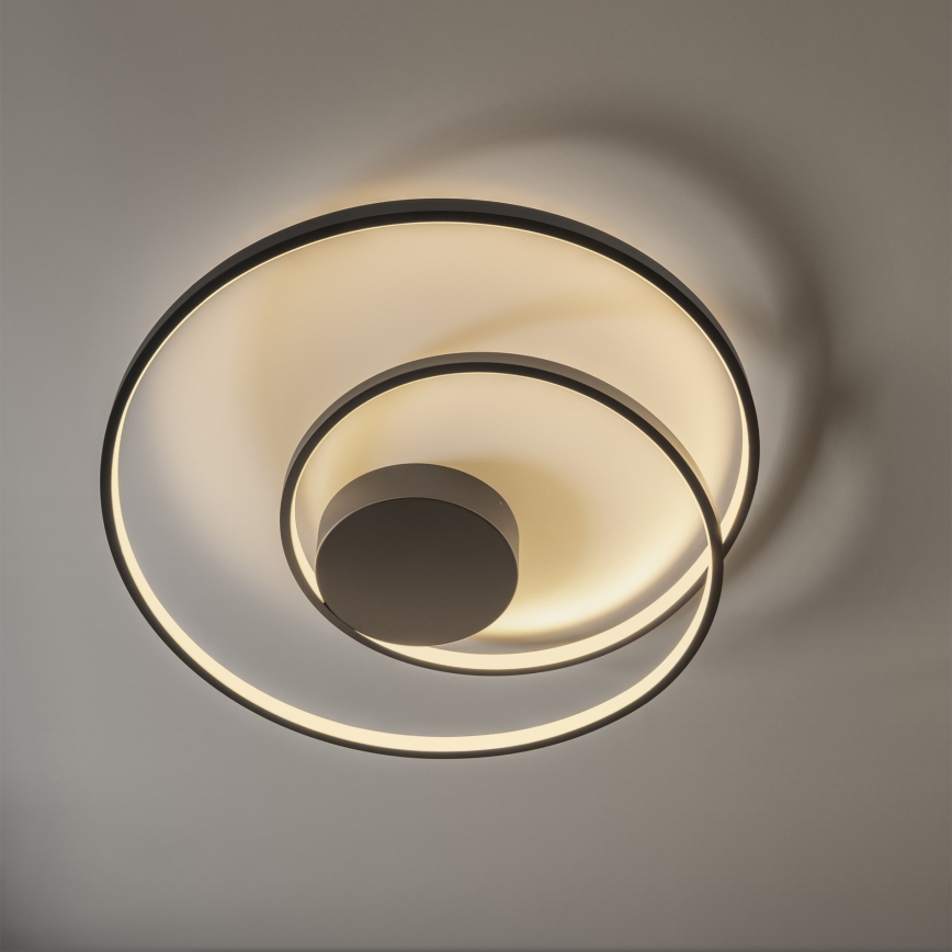 Ideal Lux - Dimbare LED plafondlamp OZ LED/48W/230V diameter 60 cm CRI 90 zwart