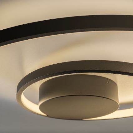 Ideal Lux - Dimbare LED plafondlamp OZ LED/48W/230V diameter 60 cm CRI 90 zwart