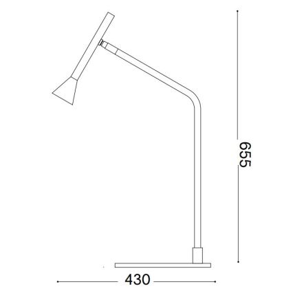 Ideal Lux - Dimbaar LED touch tafellampje DIESIS LED/6,5W/230V CRI 90 zwart