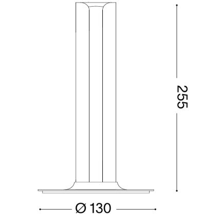 Ideal Lux - Dimbare LED-tafellamp DORICA LED/8W/230V CRI 90 wit