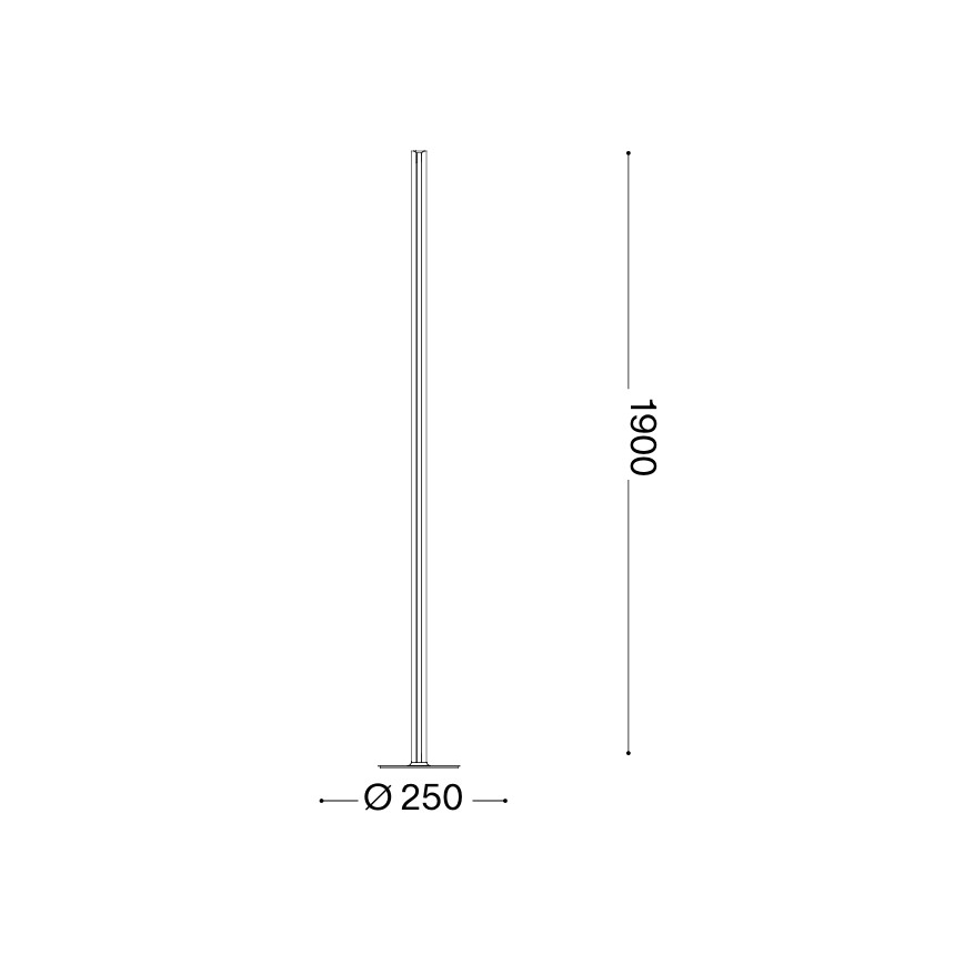 Ideal Lux - Dimbare LED-vloerlamp DORICA LED/50W/230V CRI 90 messing