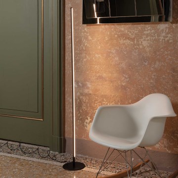 Ideal Lux - Dimbare LED-vloerlamp YOKO LED/16W/230V CRI 90 zwart