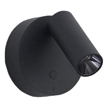 Ideal Lux - Dimbare wandspot met aanraakbediening ELF LED/3W/230V CRI 95 zwart