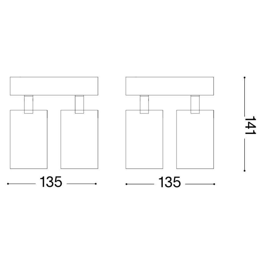 Ideal Lux - DYNAMITE LED-spot 4xGU10/7W/230V CRI 90 messing