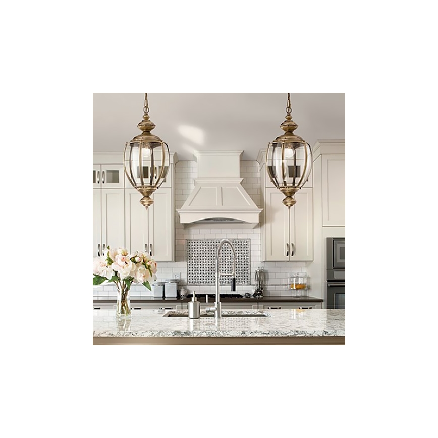 Ideal Lux - Elegante kroonluchter aan ketting, 1xE27/60W/230V, diameter 25 cm, bronskleurig