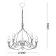 Ideal Lux - Hanglamp aan een ketting CORTE 5xE14/40W/230V
