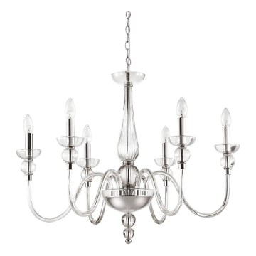 Ideal Lux - Hanglamp aan een ketting DOGE 6xE14/40W/230V diameter 75 cm glanzend chroom