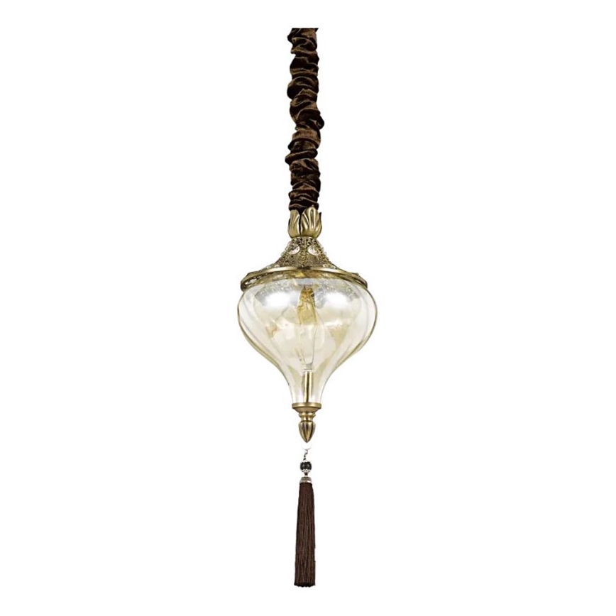 Ideal Lux - Hanglamp aan een ketting HAREM 1xE27/42W/230V diameter 16,5 cm messing