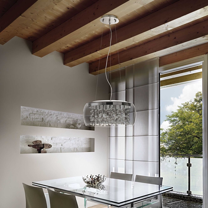 Ideal Lux - Hanglamp aan een koord AUDI 5xG9/40W/230V gerookt