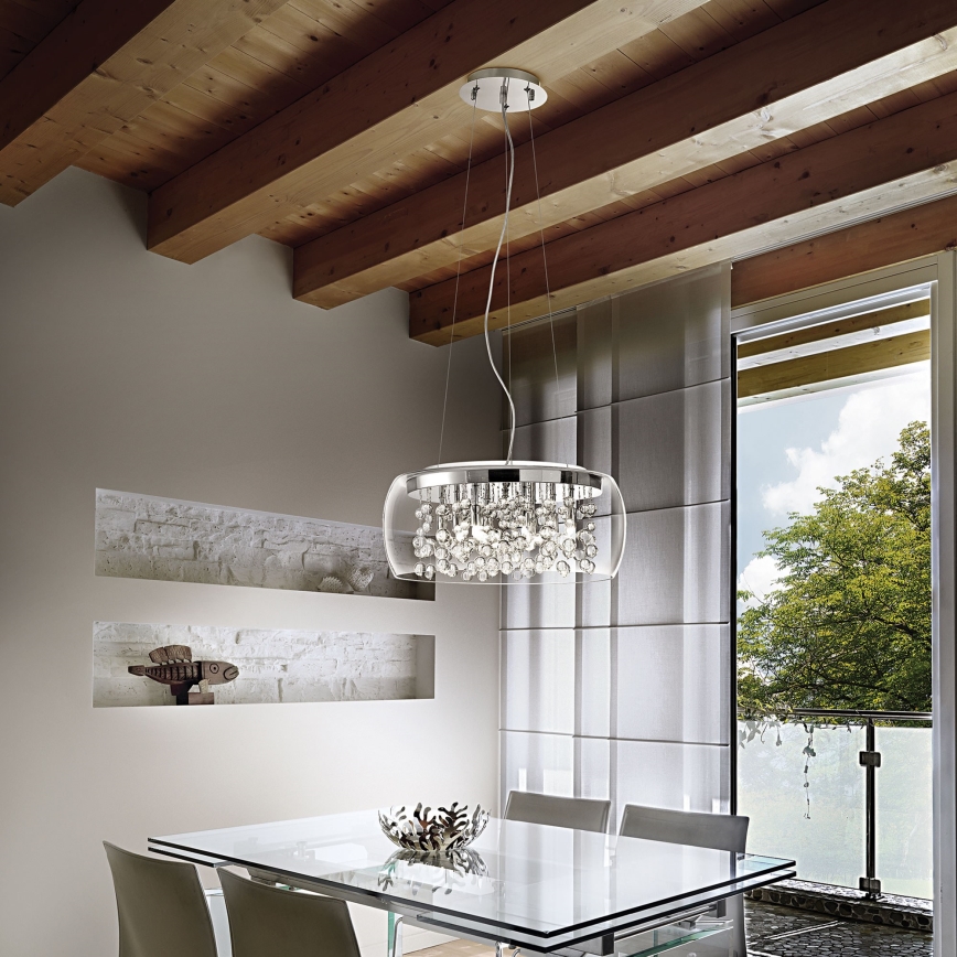 Ideal Lux – Hanglamp aan een koord AUDI 8×G9/40W/230V