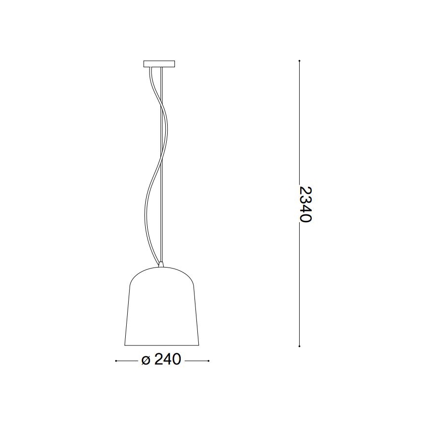 Ideal Lux - Hanglamp aan een koord BISTRO 1xE27/60W/230V diameter 24 cm doorzichtig