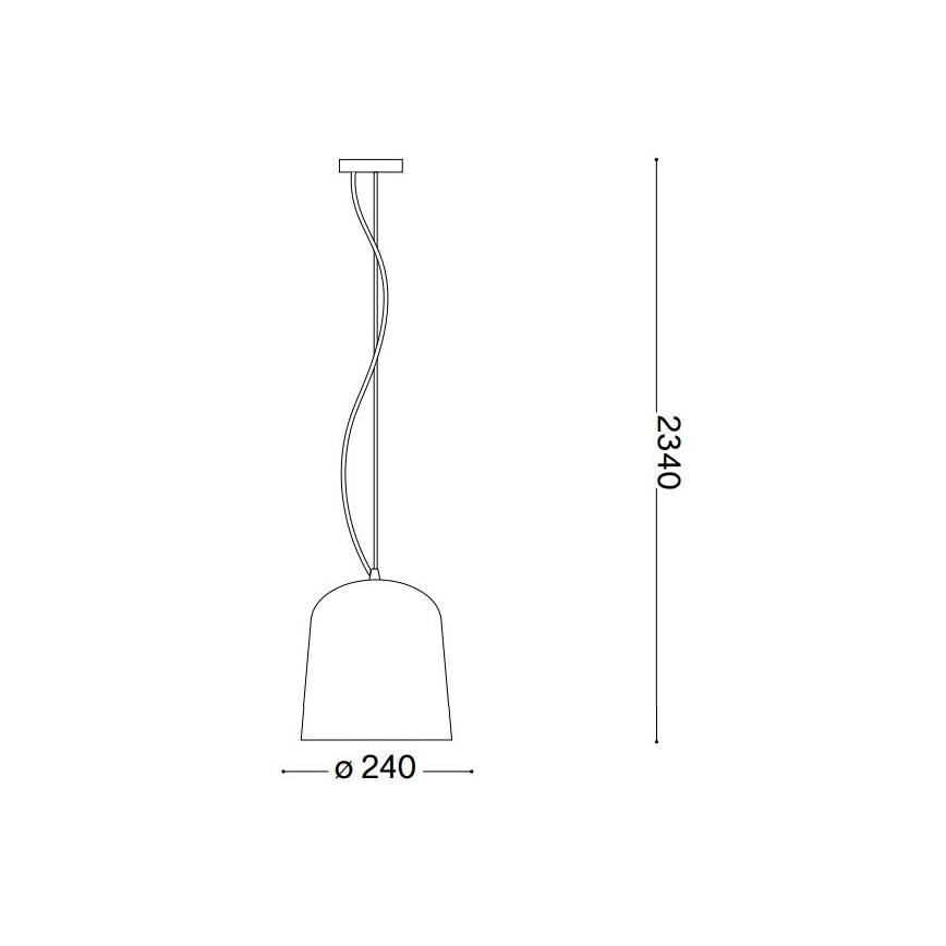 Ideal Lux - Hanglamp aan een koord BISTRO 1xE27/60W/230V diameter 24 cm gerookt