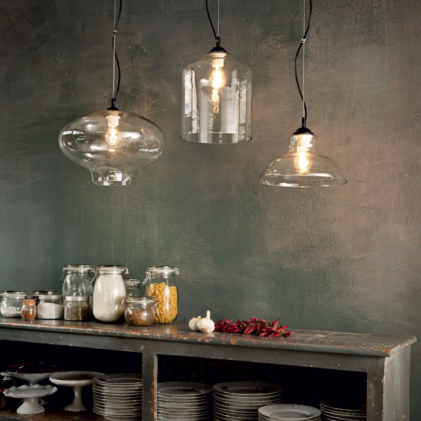 Ideal Lux - Hanglamp aan een koord BISTRO 1xE27/60W/230V diameter 40 cm doorzichtig