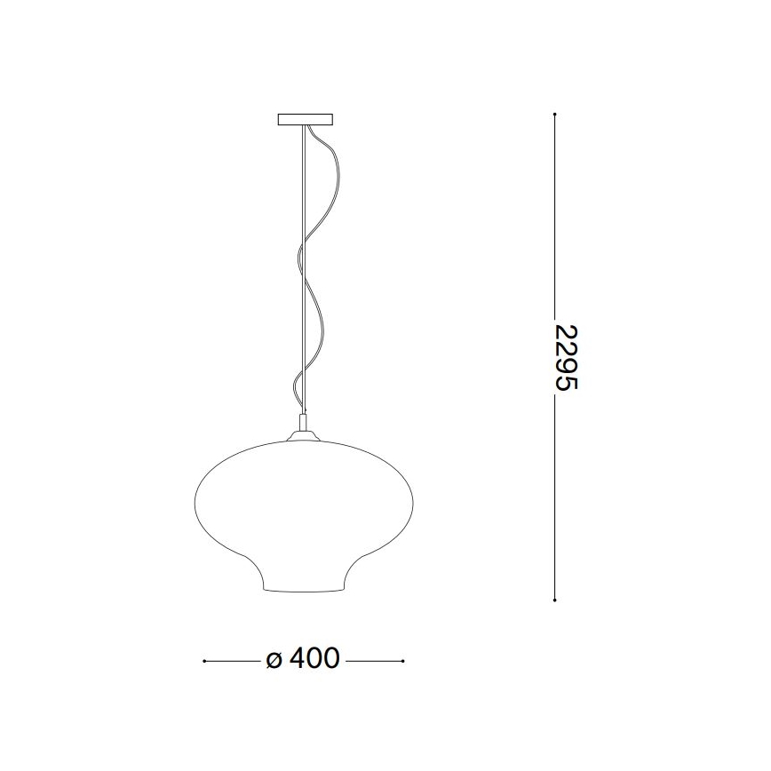 Ideal Lux - Hanglamp aan een koord BISTRO 1xE27/60W/230V diameter 40 cm doorzichtig