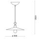 Ideal Lux - Hanglamp aan een koord CANTINA 1xE27/42W/230V diameter 35 cm messing