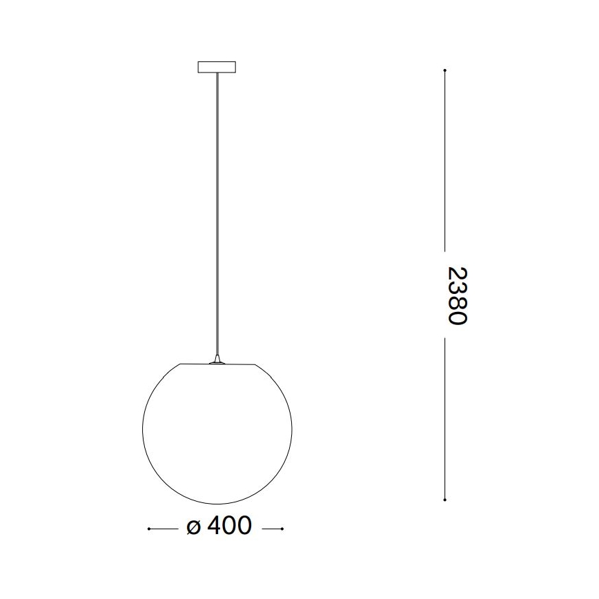 Ideal Lux - Hanglamp aan een koord CARTA 1xE27/25W/230V diameter 40 cm wit
